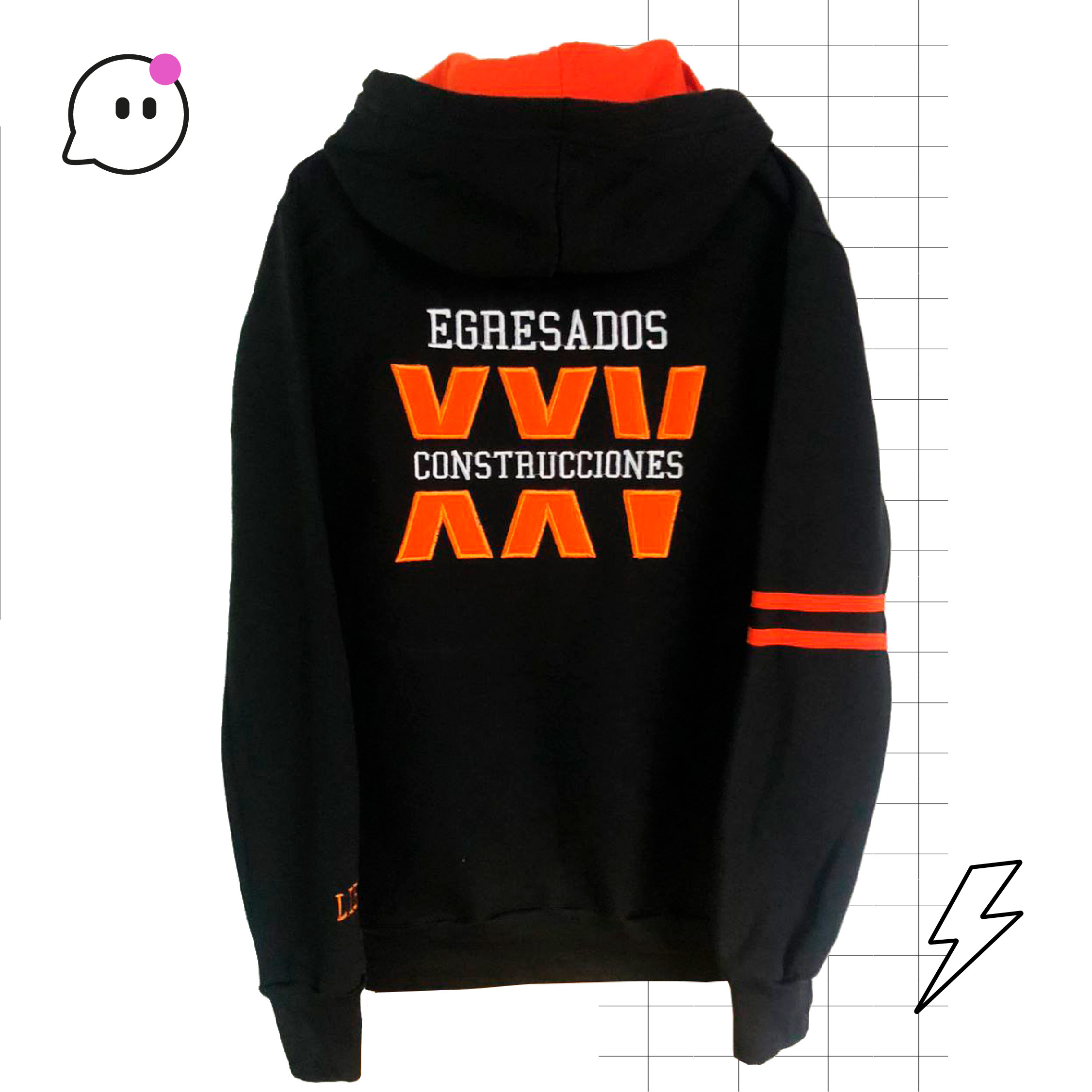 Buzo canguro de Egresados Buzo Construcciones